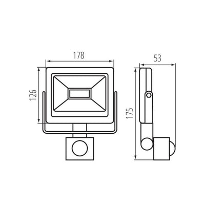 PROIETTORE A LED GRUN V2 LED-30-B-SE - KANLUX