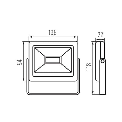 PROIETTORE A LED GRUN V2 LED-20-B - KANLUX