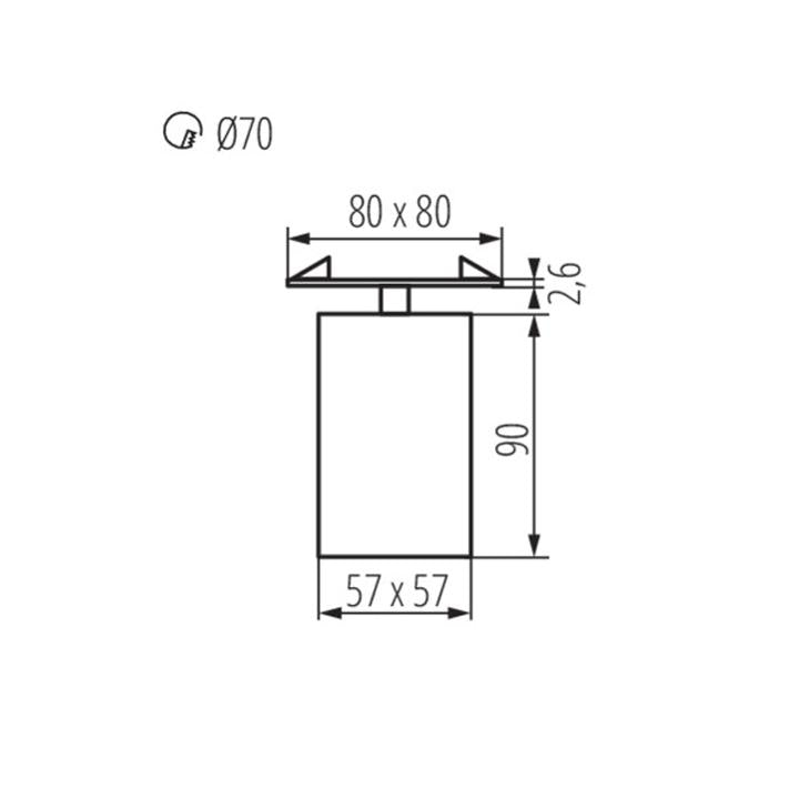 FARETTO DECORATIVO CHIRO GU10 DTL-W - KANLUX