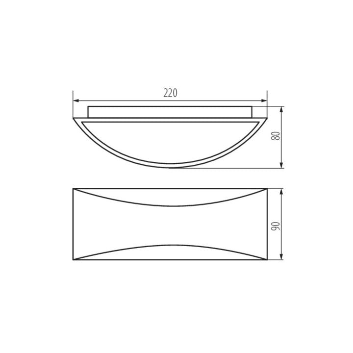 APPARECCHIO DI ILLUMINAZIONE PER FACCIATE BISO LED EL 8W-GR - KANLUX