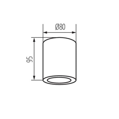 FARETTO DECORATIVO SANI IP44 DSO-W - KANLUX