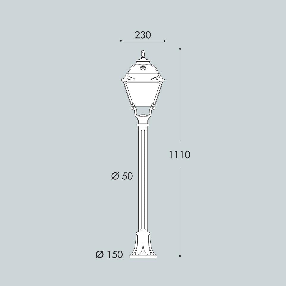 MIZAR/CEFA NERO TRASP PALETTO  110CM CCT 3000-6500