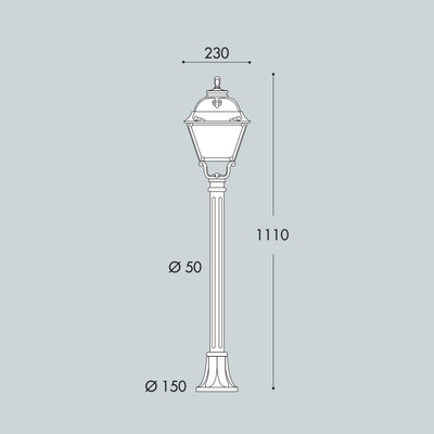 MIZAR/CEFA NERO TRASP PALETTO  110CM CCT 3000-6500