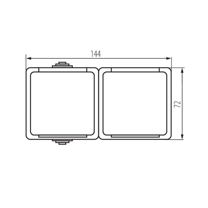 PRESA DOPPIA SCHUKO CON CONTATTO DI TERRA TEKNO 05-1248-143 CZ - KANLUX