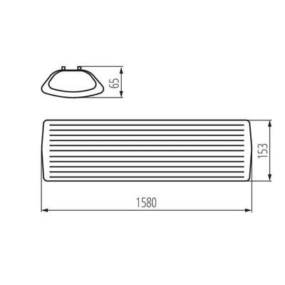 PLAFONIERA LINEARE PER TUBI LED T8 MEBA 4LED 2X150 OP PS - KANLUX
