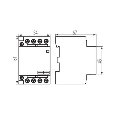 CONTATTORE MODULARE, ALIMENTAZIONE 230V AC KMC-40-40 - KANLUX