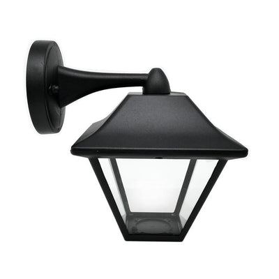 LAMPADA DA PARETE E27 IN VETRO TRASPARENTE OPACO NERO