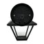LAMPADA DA PARETE E27 IN VETRO TRASPARENTE OPACO NERO