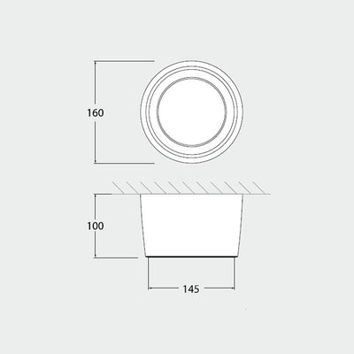 LIVIA 160 SURFACE NERO 10W CCT