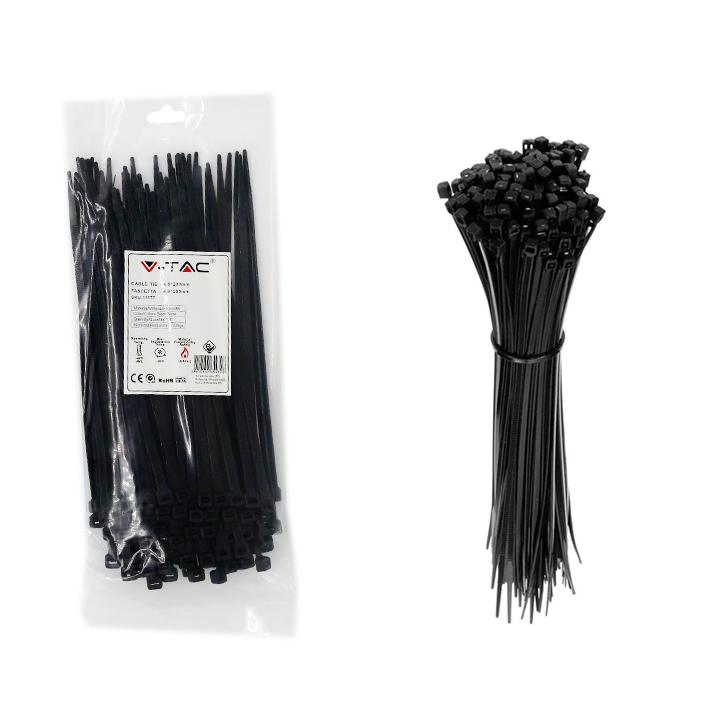 FASCETTA 4.8 X 200MM NERO 100 PCS/PACK