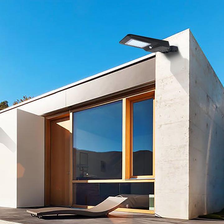 40W LED ARMATURA SOLARE STRADALE CORPO NERO  4000K 120LM/W