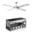2 X E27 LED KIT LUCE VENTILATORE A SOFFITTO RF KONTROL 4 PALE MOTORE 60W DC