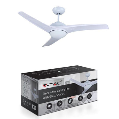 15W 3 IN 1 LED VENTILATORE A SOFFITTO CONTROLLO RF 3 PALE MOTORE BIANCO 35W DC