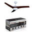15W 3 IN 1 LED VENTILATORE A SOFFITTO CONTROLLO RF 3 PALE MOTORE MARRONE 35W DC