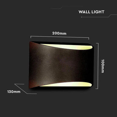 LAMPADA DA PARETE A LED 10W BRIDGELUX CHIP CORPO NERO 4000K