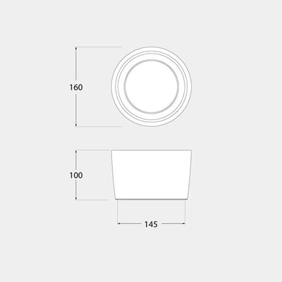 LIVIA 160 SURFACE GRIGIO 10W CCT