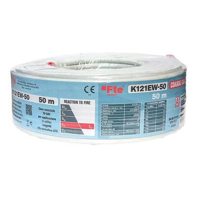 K121EW-50 CAVO COAX 5MM PVC EC CONF. DA 50MT FTE