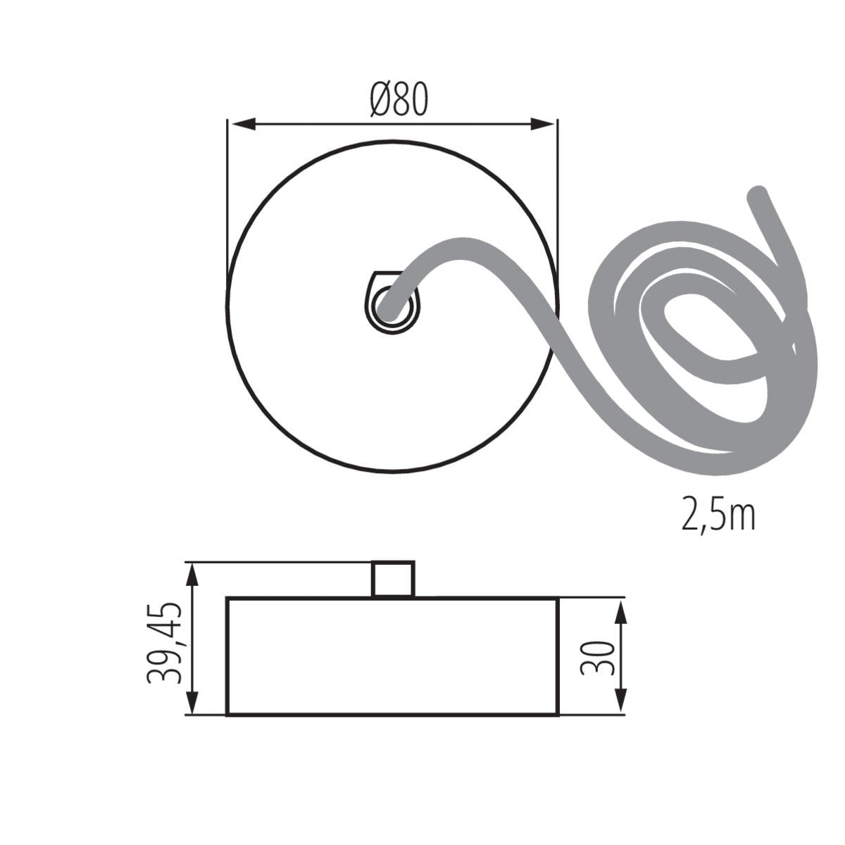 ACCESSORIO PER LAMPADA LINEARE ALIN CORD 1F-SR - KANLUX