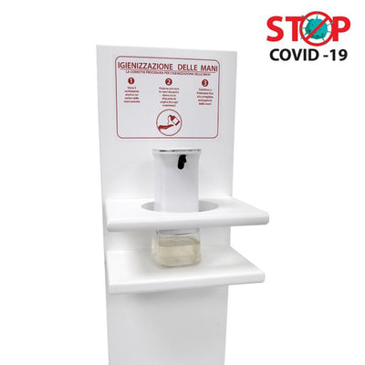 COLONNINA CON DISPENSER CON FOTOC. TANICA 280ML CON CESTINO