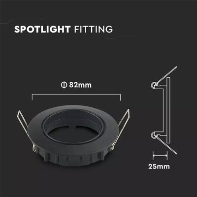 GU10 FITTING ROUND MOBILE NERO