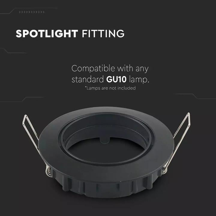 GU10 FITTING ROUND MOBILE NERO