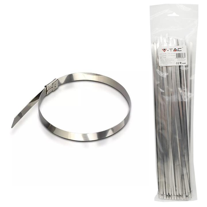 FASCETTA DI FISSAGGIO ACCIAIO INOX 4.6 X 200MM 100PCS/PACK