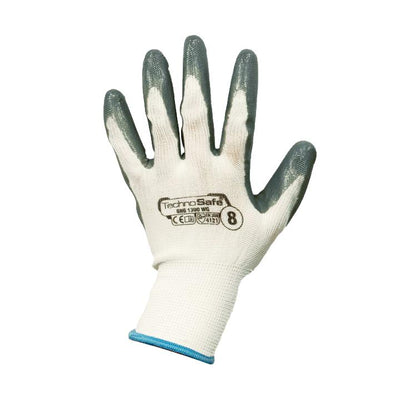 GUANTI SINTETICO MIS.8 NITRILE DORSO AREATO BIANCO