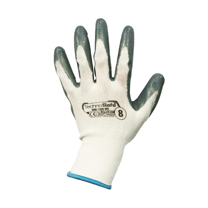 GUANTI SINTETICO MIS.7 NITRILE DORSO AREATO BIANCO