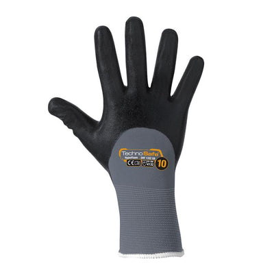 GUANTI SINTETICO MIS.8 NITRILE FOAM DOTTED GREY/BLACK