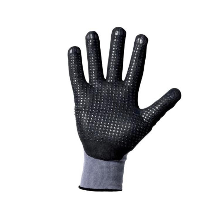 GUANTI SINTETICO MIS.9 NITRILE FOAM DOTTED GREY/BLACK