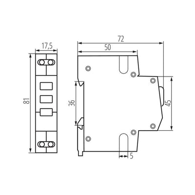 INDICATORE DI TENSIONE PER LA GUIDA DIN KLI-3R - KANLUX