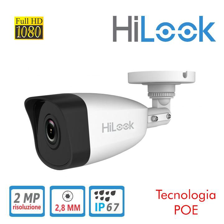 BULLET IP 2MP 2,8MM POE IR30  METAL HILOOK