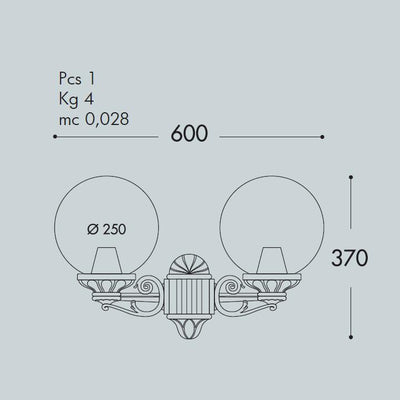 PORPORA/G250 NERO FUME  E27