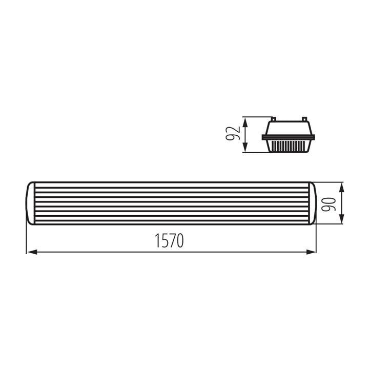 PLAFONIERA STAGNA PER TUBI LED MAH PLUS-158/4LED/PC - KANLUX