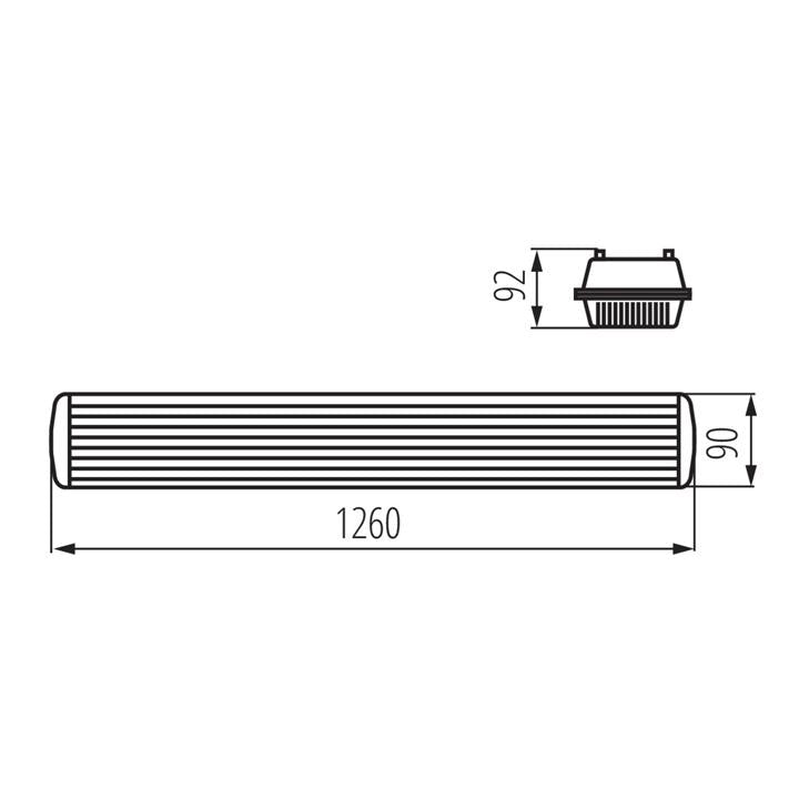 PLAFONIERA STAGNA PER TUBI LED MAH PLUS-136/4LED/PC - KANLUX