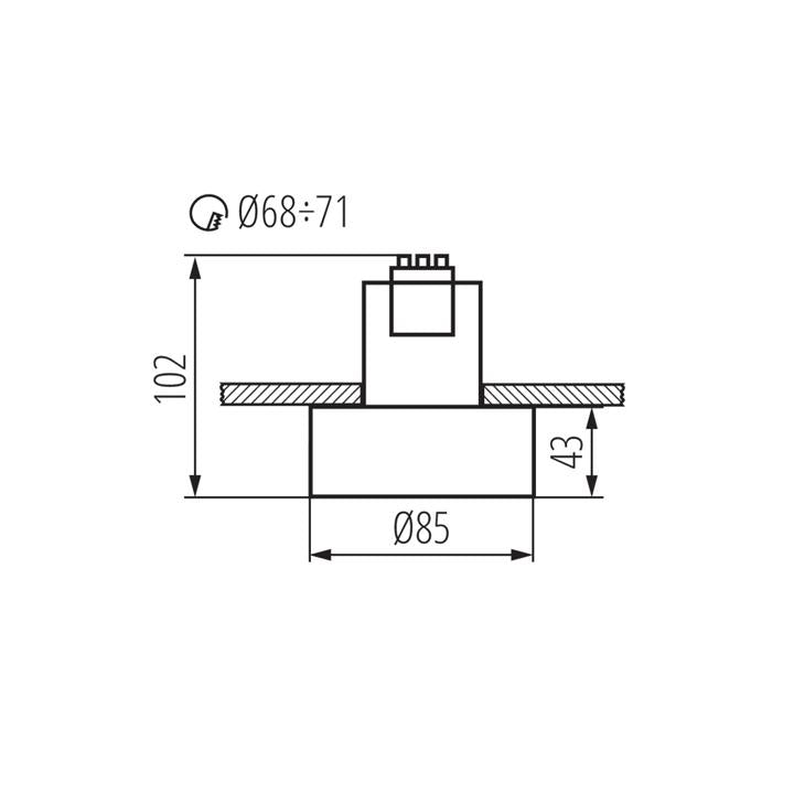 FARETTO DECORATIVO MINI RITI GU10 W/W - KANLUX