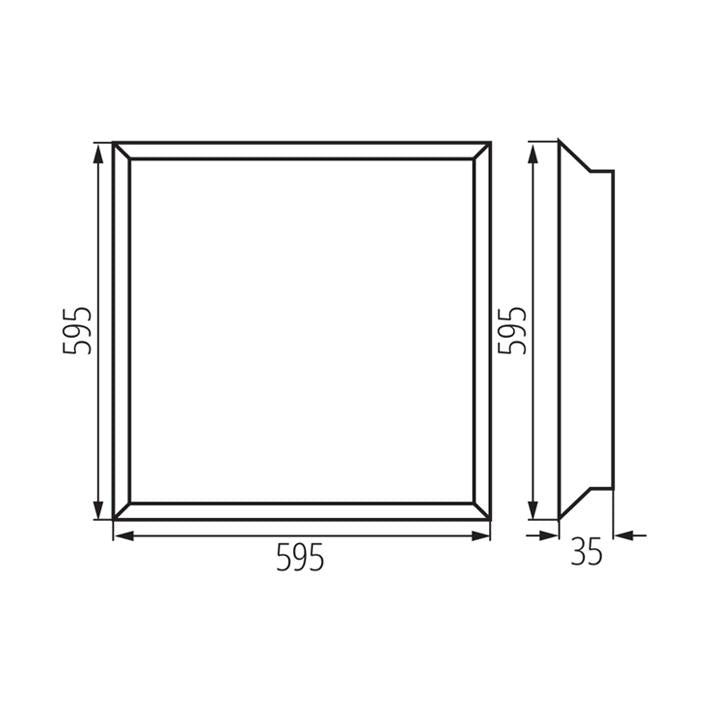 PANNELLO LED DA INCASSO BLINGO TU 48W 6060 NW - KANLUX