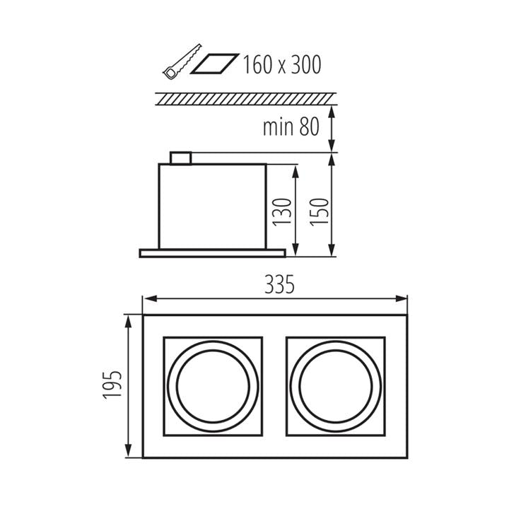 INCASSO MATEO ES DLP-250-W - KANLUX