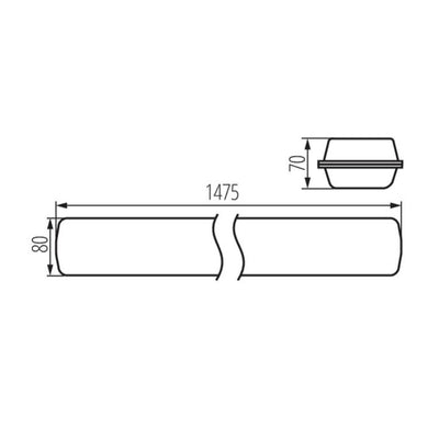 PLAFONIERA STAGNA LED MAH LED HI 48W-NW RYF - KANLUX