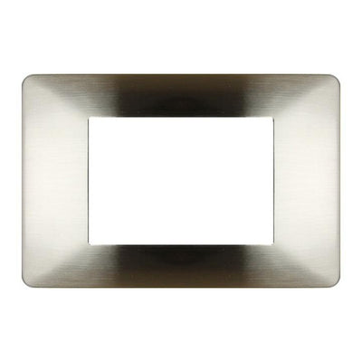 PLACCA 6803-5 3P ARGENTO SATINATO METALLO T2 GEM