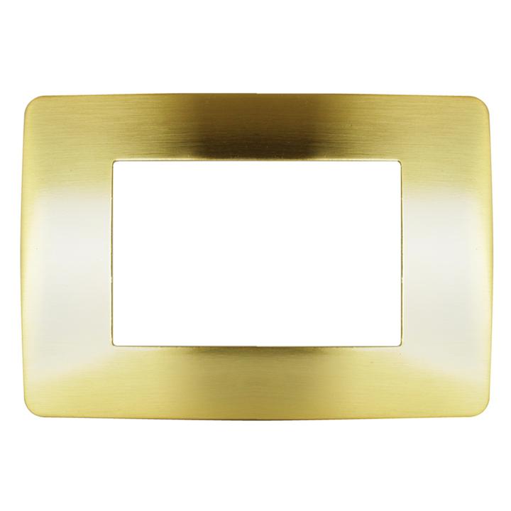 PLACCA 7803-6 3P ORO SPAZZOLATO SIMIL-MTX METALLO