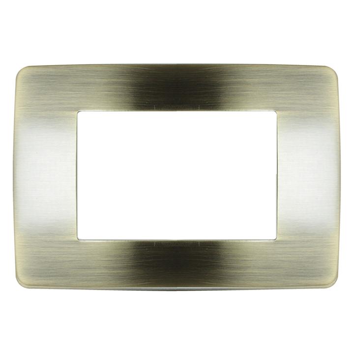 PLACCA 7803-9 3P BRONZO SPAZZOLATO SIMIL-MTX METALLO