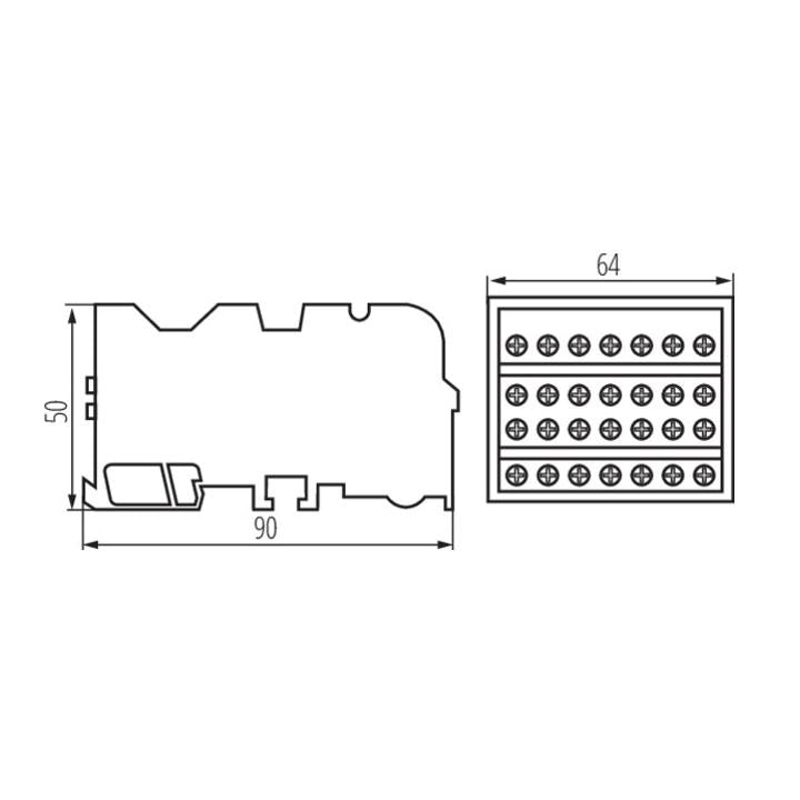 BLOCCO DISTRIBUZIONE CAVI KTB-125-7-M - KANLUX