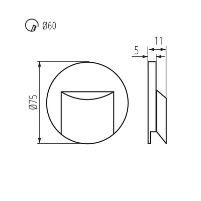 LAMPADA LED PER SCALE ERINUS LED O B-NW - KANLUX