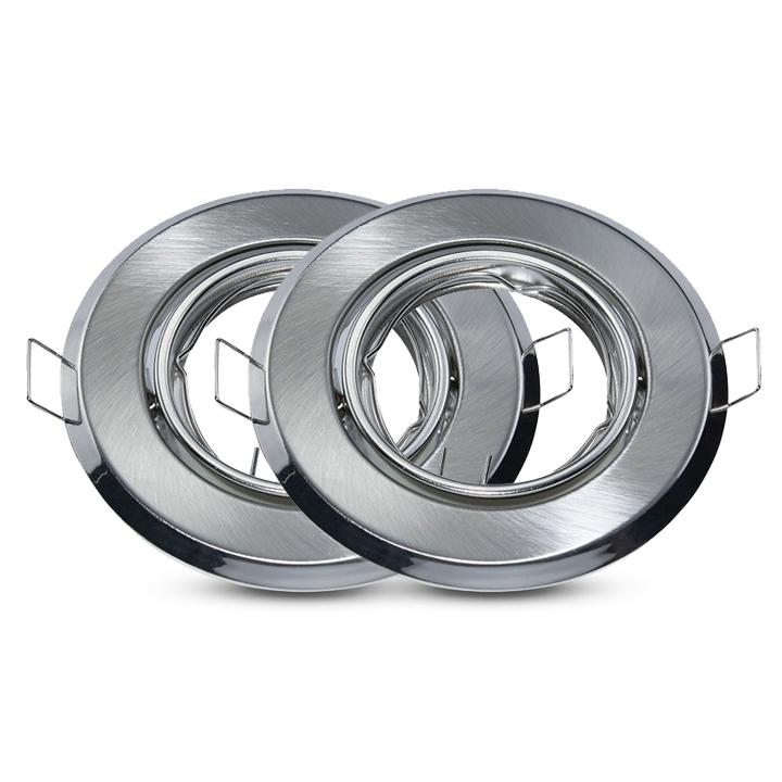 GU10 ROTONDA SPOTLIGHT FITTING SATIN NICKLE 2 PCS/BOX