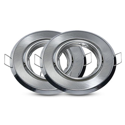 GU10 ROTONDA SPOTLIGHT FITTING SATIN NICKLE 2 PCS/BOX