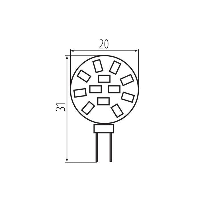 LAMPADINA LED LED12 G4-NW - KANLUX