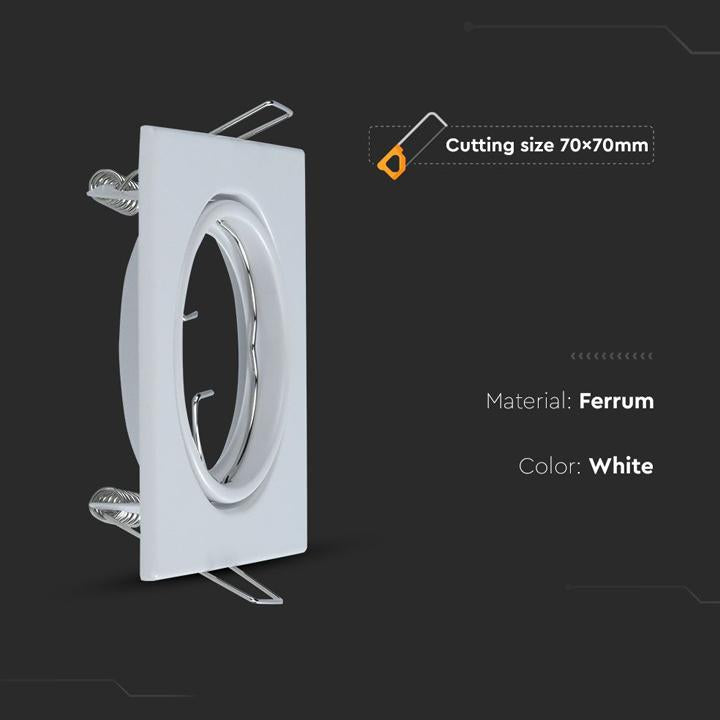GU10 PORTAFARETTO QUADRATO WHITE 2PCS/BOX
