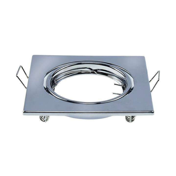 GU10 PORTAFARETTO QUADRATO CHOME 2PCS/BOX