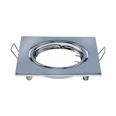 GU10 PORTAFARETTO QUADRATO CHOME 2PCS/BOX